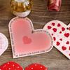 20Pcs Heart-shaped Greeting Cards Handwritten Blank Alien Love Card Foldable Can hang rope Message Cards Valentine's Day
