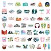 10/30/50pcs Aesthetic Outdoor Travel Landscape Stickers Hiking Camping Decals Skateboard Phone Guitar Cartoon Sticker Decoration