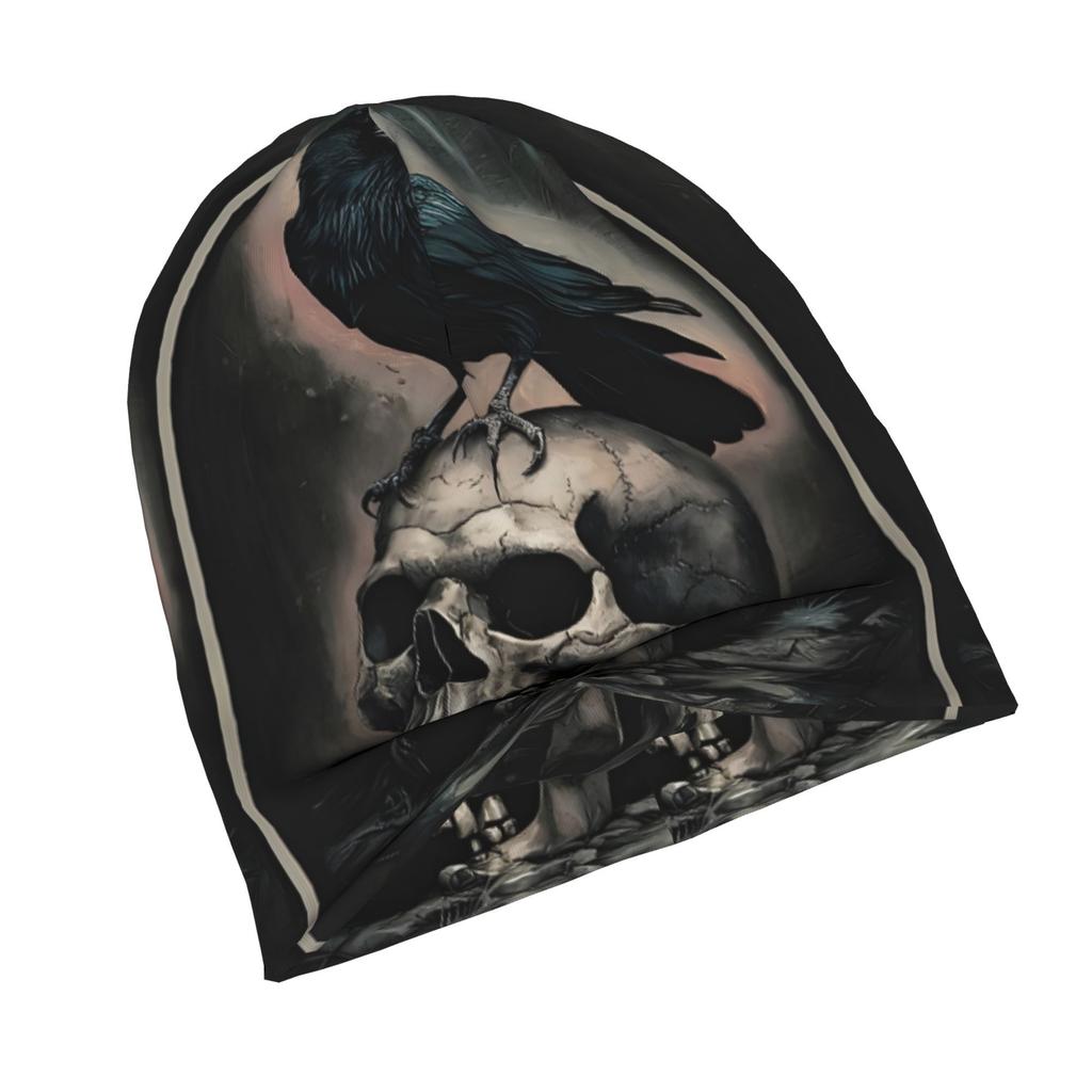 Raven And The Skull Knit Hat with Subtle Fashion Details Ideal for Adults Looking to Add Texture And Character to Cold-Season Daily Wear
