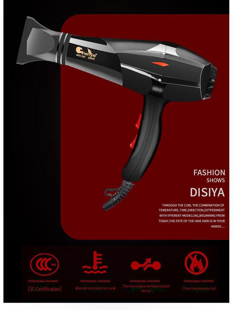 2200W Professional Hair Dryer Z103 with Light & Fragrance
