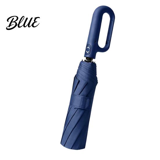 Automatic Open Close Compact Umbrella Creative Ring Buckle Windproof 10-Rib Umbrella UV Protection Sun for Summer Folding UPF 50+ Reinforced