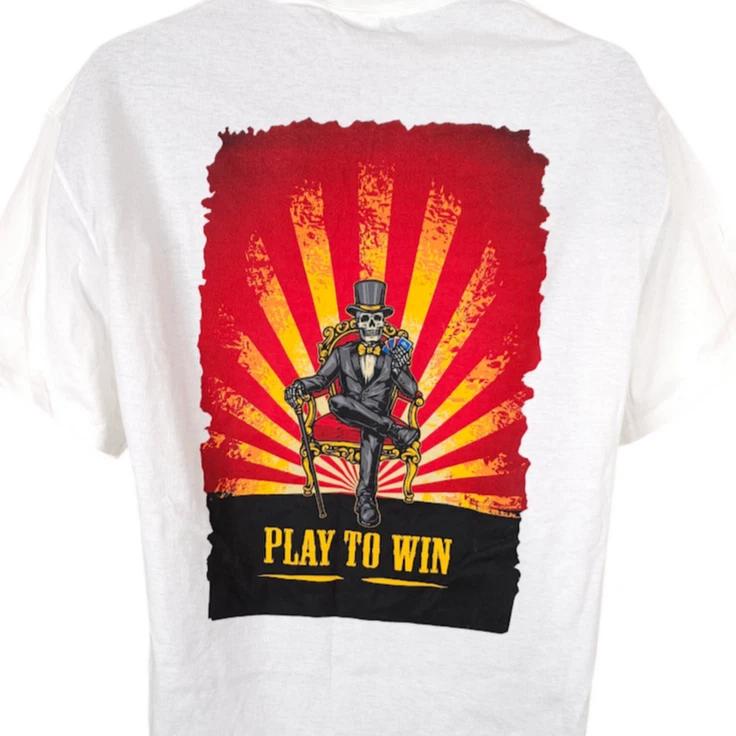 

Nevada Police & Fire Games T Shirt Mens Size Large White Skeleton Play To Win 4XL