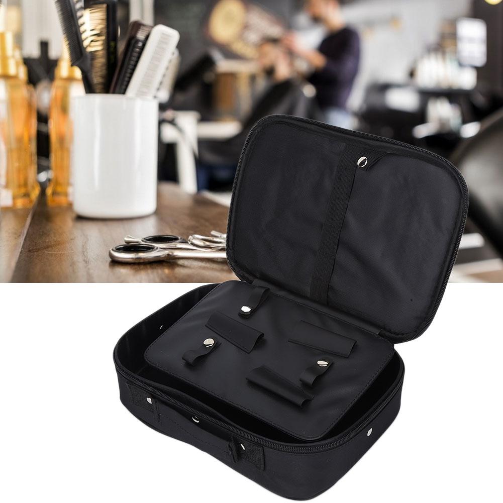 Portable Multi Functional Barber Hairdressing Scissors Bag Hair Styling Tool Case(Black )