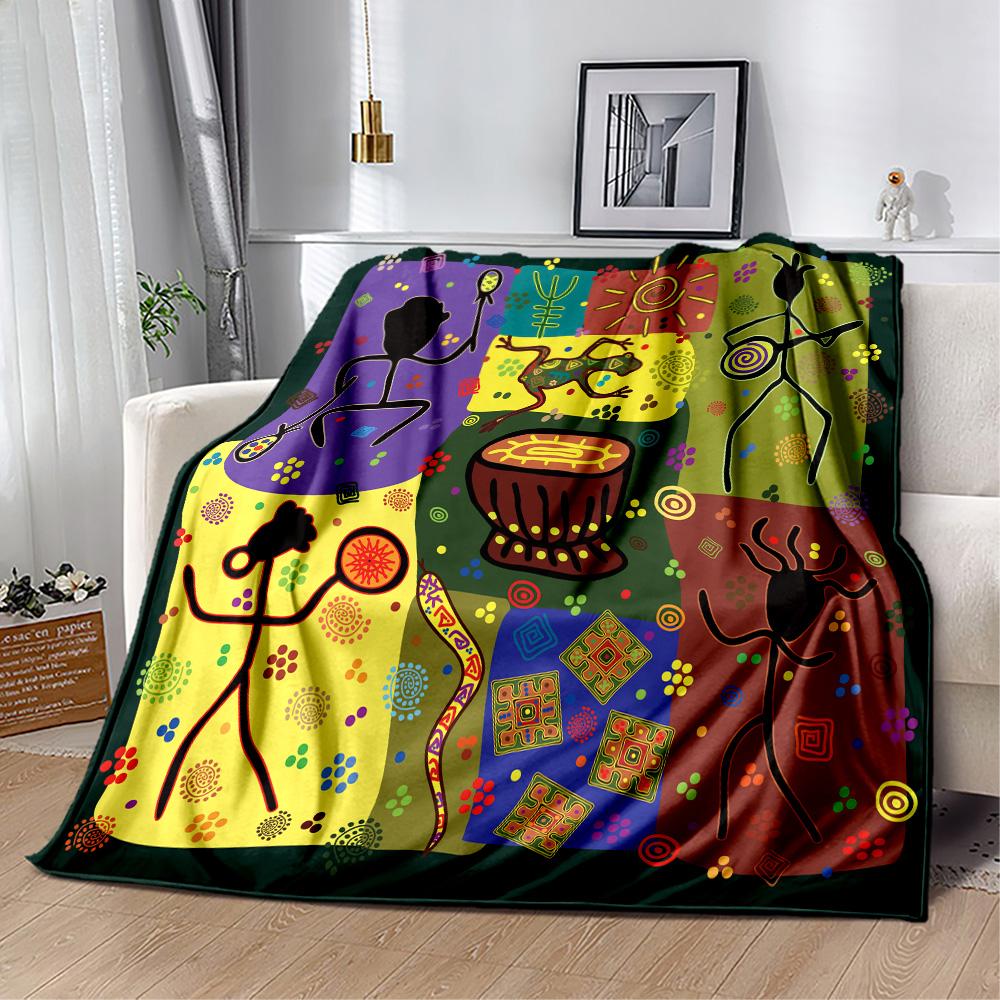 African Style Blanket Soft & Cozy Perfect for Sofa Couch Office Four Seasons Universal Warmthful Decor Perfect Gift for Relatives and Friends