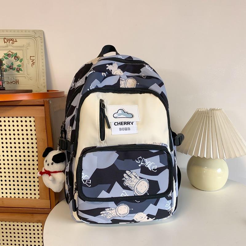 Schoolbag Schoolbag for Junior High School Students 1011 New College Students Simple and Versatile Multi-layer Niche Design Girl Backpack