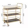 Luxury 3-Tier Hotel Serving Cart