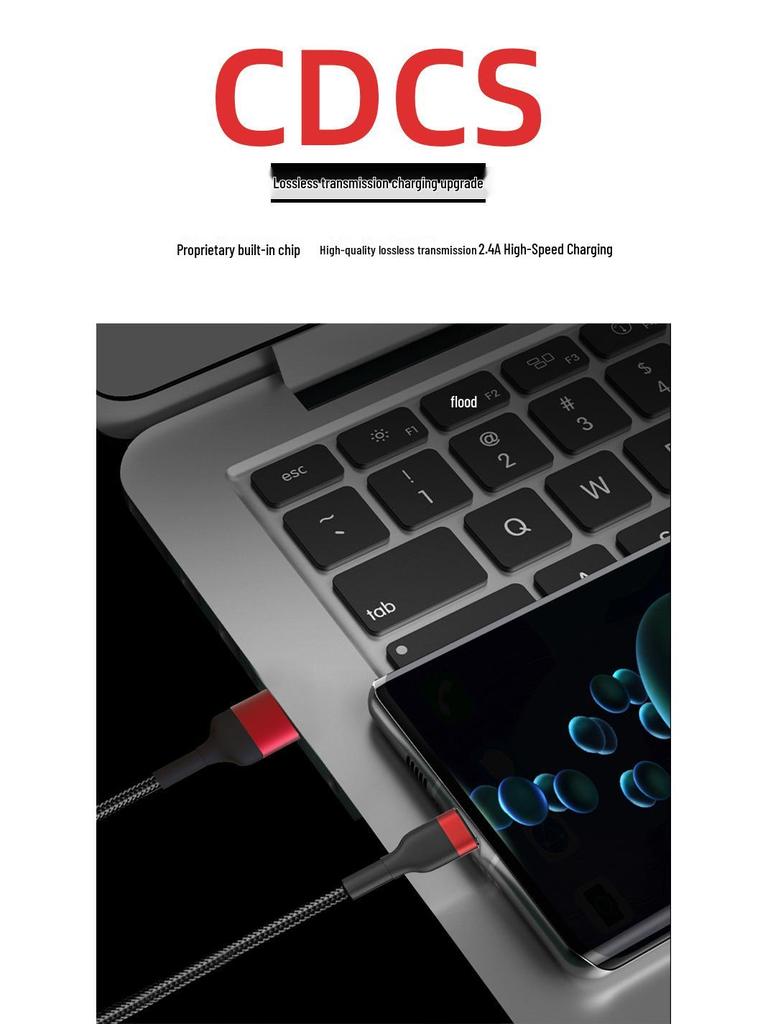 6A Fast Charge 3-in-1 Braided Universal Charging Cable