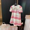 2025 Trendy Girls' Striped Polo Summer Dress - Short-Sleeve Fashion