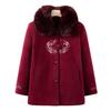 Grandma Autumn Short Jacket Fashionable Rich Lady Spring and Autumn Plus Wool Coat Elderly Female Mother Autumn and Winter Clothes