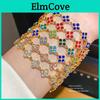 Glücksklee-Blumenarmband mit eingelassenen Kristallen für Damen Geschenk Schmuck