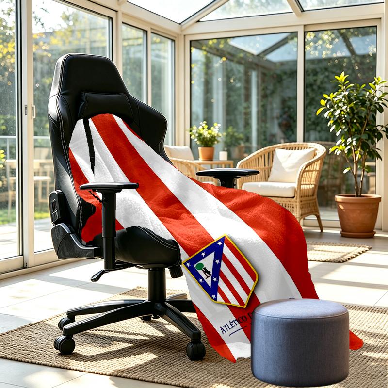 Coperta con Stampa Atletico Madrid - Morbida e Confortevole, per Camera da Letto, Viaggio, Divano, Decorazione per la Casa - Regalo di Compleanno o Natale per un Amico