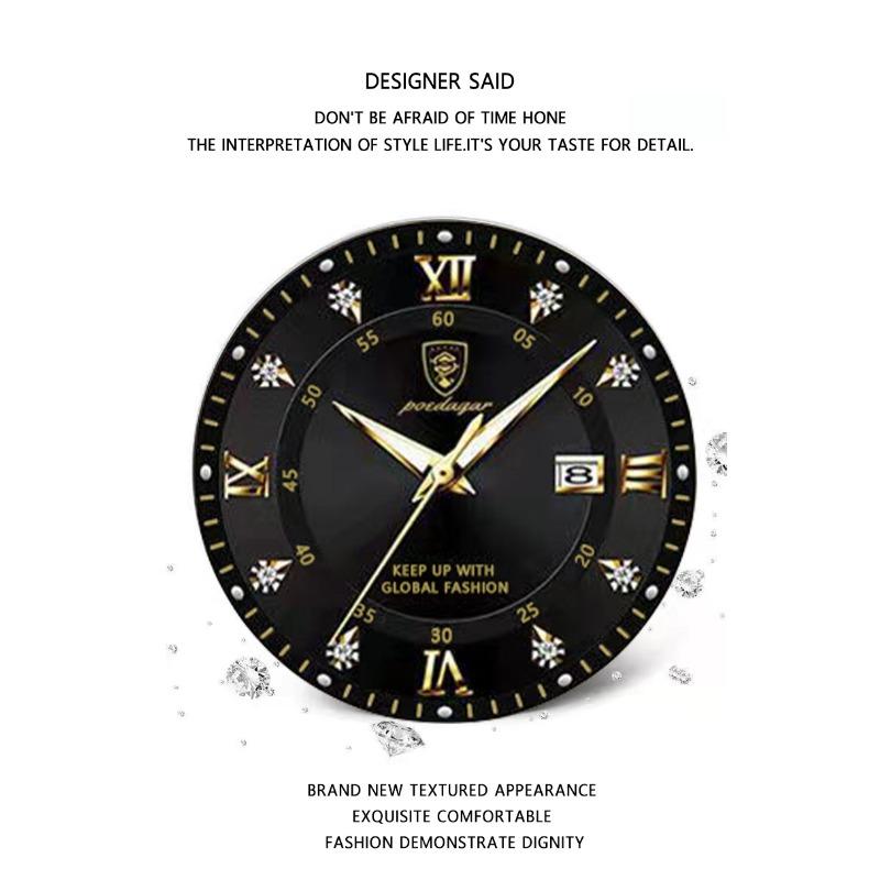 POEDAGAR Original Woman Watch Waterproof Stainless Steel Luminous Date Fashion Ladies Wristwatch Business Quartz Watches