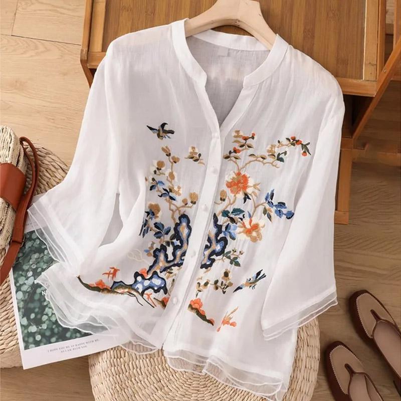 T-shirt for Women Summer Cotton T-shirt Soft Loose Printed Casual Comfortable Pullover T-shirt Top