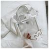 Casual Pvc Transparent Transparent Women'S Messenger Bag Shoulder Bag Handbag Jelly Bag Bow Ribbon Shoulder Bag