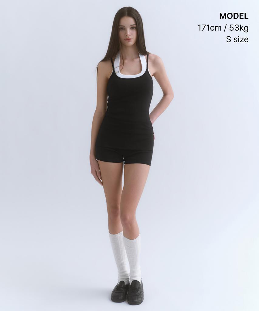 MUSINSA STANDARD WOMAN Women'S Turn Down Micro Jersey Shorts [Black]