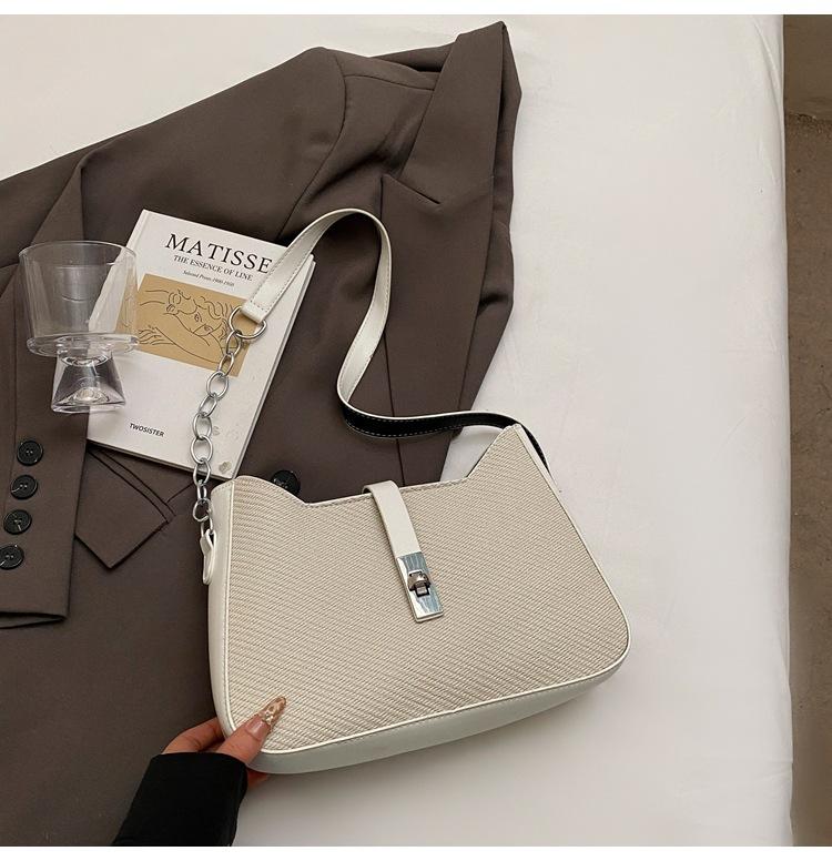 Premium bag 2025 new trendy women's bag spring and summer simple and versatile commuter shoulder bag texture niche underarm bag