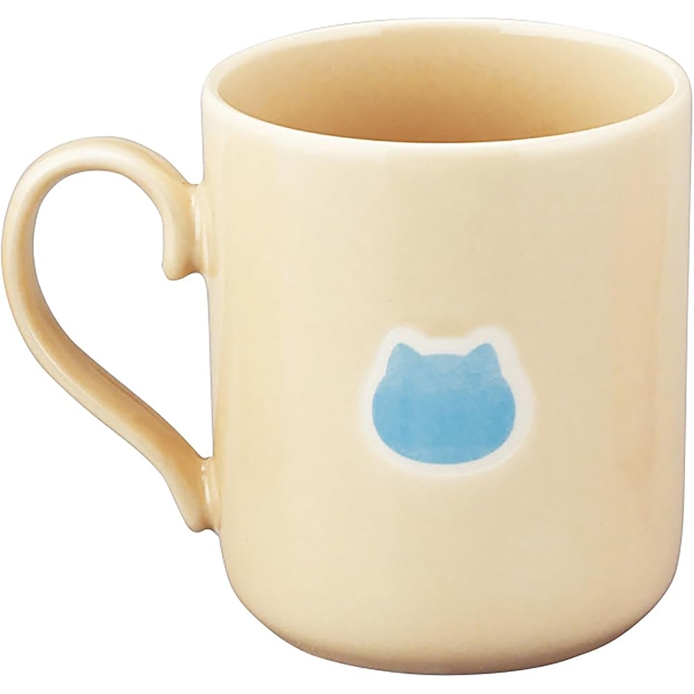 Chikawa Official Licensed Mug Set with Wooden Coaster 300ml Microwave and Dishwasher Safe Beige