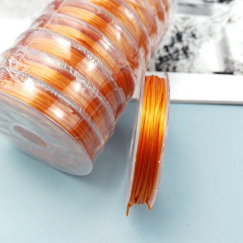 

Мини эластичный шнур для бисероплетения - Износостойкий для изготовления браслетов своими руками и нанизывания жёлтый/оранжевый