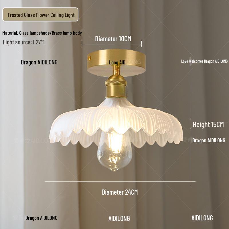 Nordic Wabi-Sabi Crystal Glass Pendant Light with Retro Brass Finish for Dining and Bar Areas Without Bulb
