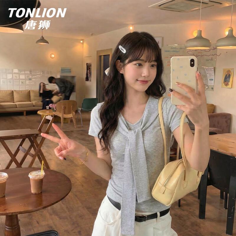 

TonLion Men s Cotton Blend Short Sleeve T-Shirt L