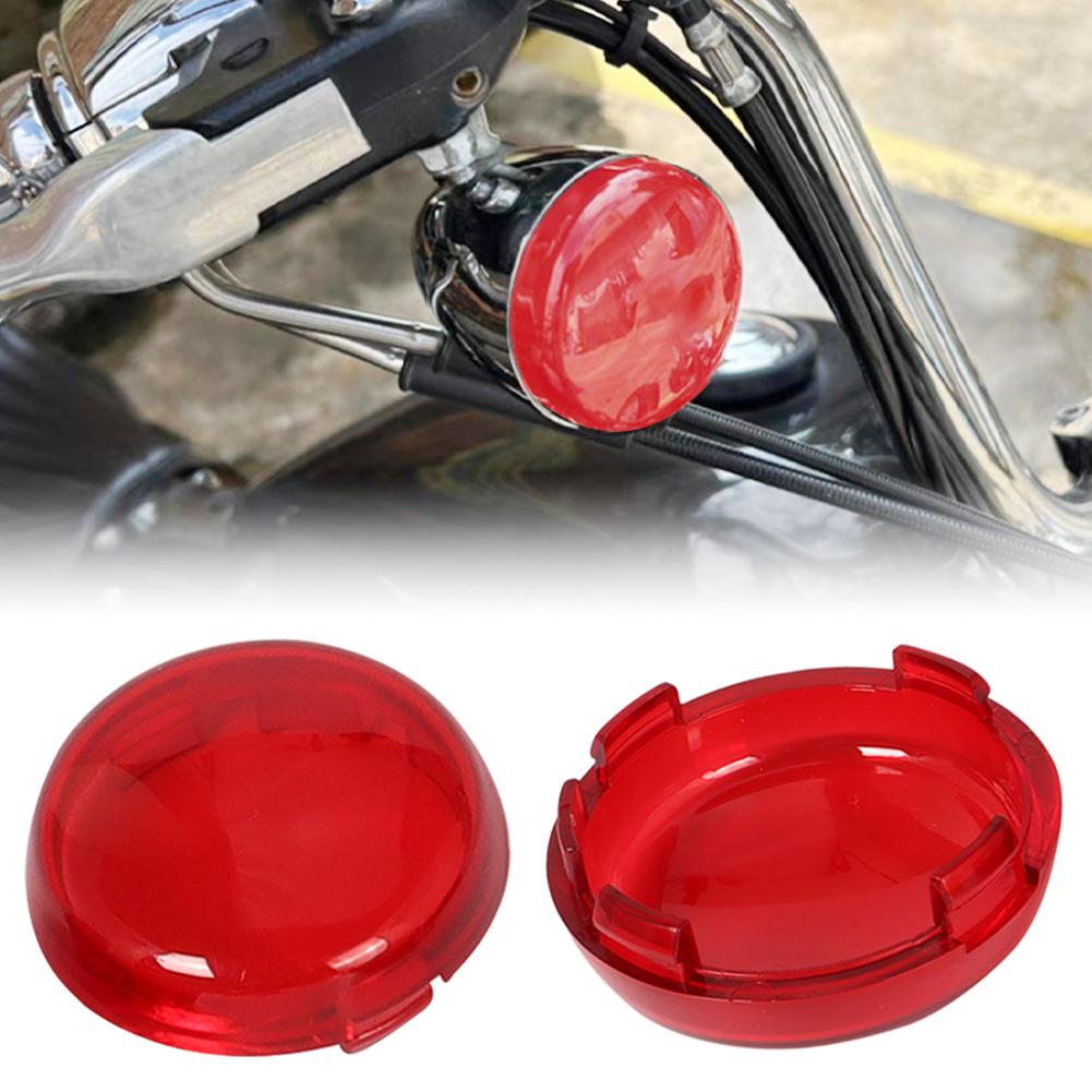 2Pcs Motorcycle Indicator Turn Signal Light Lens Cover Caps