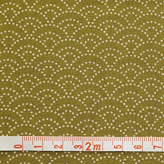 Lana cruda cortada Seigaiha japonés hecho en corte aproximadamente 110cm x tela azul marino, patrón, (patrón de onda), Algodón estilo japonés, Japón, tela, 88222,