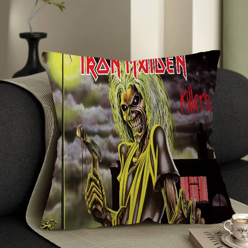 

Band I-Iron Cool M-Maiden Pillow Cover Design Cushion Cover Decor Holiday Decorati 12x12Inch