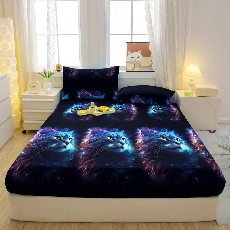 

Simple Modern Animal Printed Fitted Sheet Soft Matte Bed Cover Breathable Bedding for Cozy Sleep 71x132cm