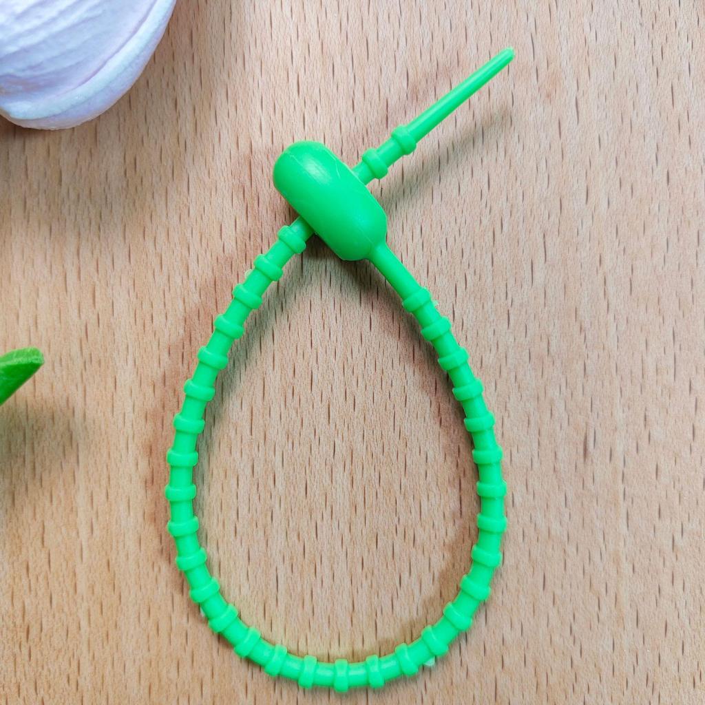 220mm Colorful Silicone Cable Tie Keychain & Wire Organizer