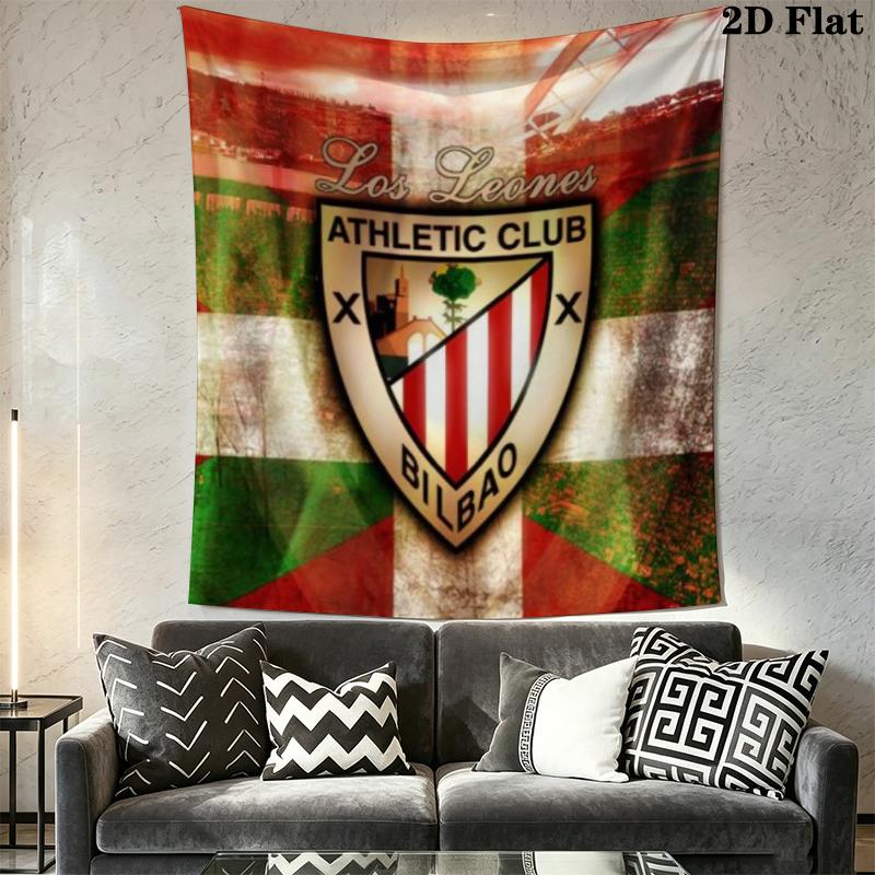 Athletic Club De Bilbao Wall Tapestry Aesthetic Wall Hanging Printed Fabric Blanket Decorative Tapestries for Bedroom Living Room Home Decor