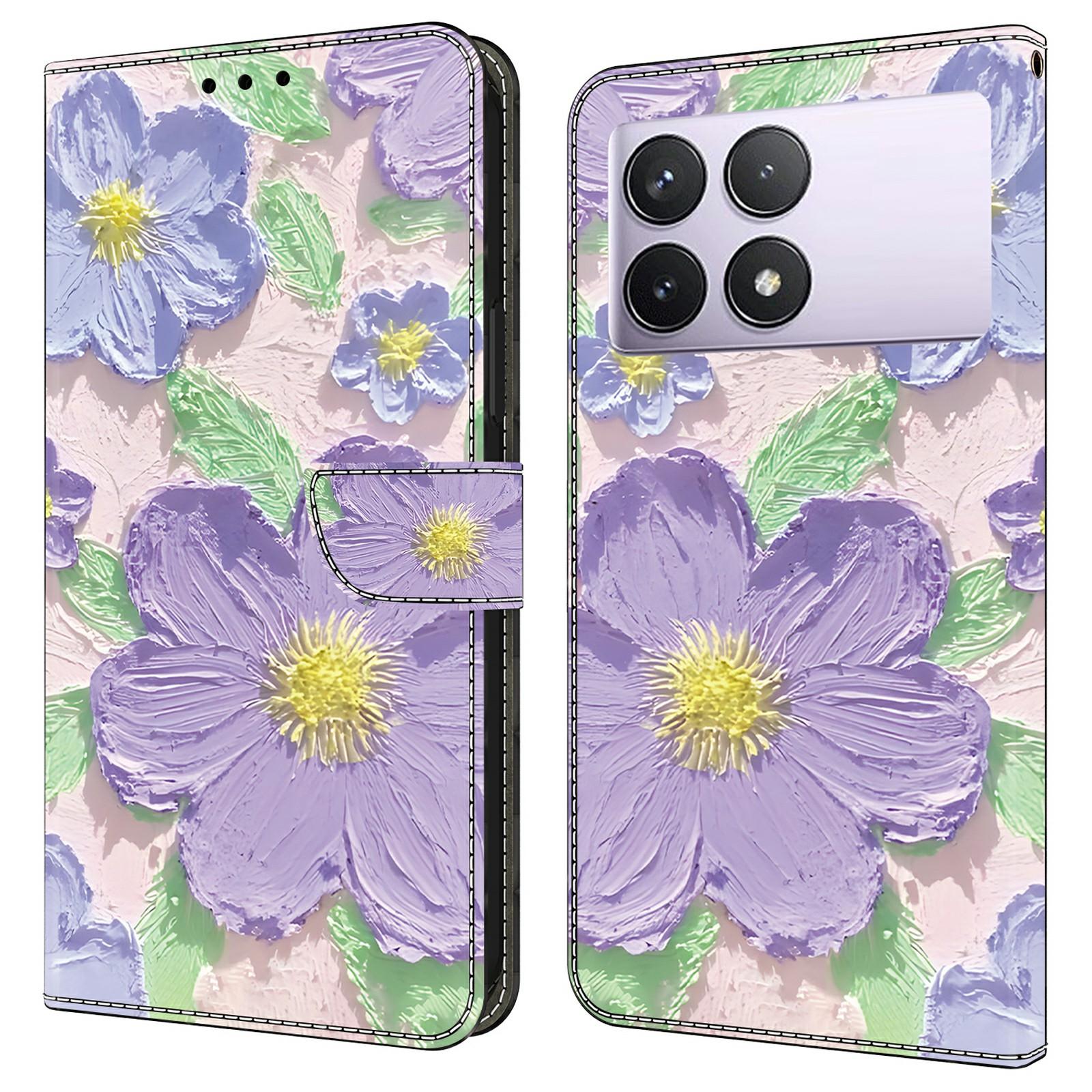 

Для Xiaomi Redmi Note 13 Pro 4G Чехол С Принтом Противоударный Кожаный Чехол-Книжка Кошелек Чехол для Телефона A