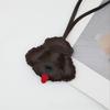 Cute PU Puppy Bag Pendant Cartoon Dog Decorative Hanging Puppy Keyring Versatile Bag Charm Car Decoration