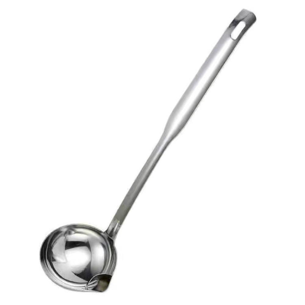 Draining Mesh Head Oil Separator Spoon Rustless Soup Skimming Scoop Straining Utensil  Kitchen