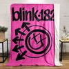 Blink-182 Logo Pink Blanket for All Seasons Blanket Lunch Break Throw Gift