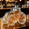 Traktorförmiger Whiskey-Karaffe, 300ML Weinflasche mit Deckel, Klare Glasflasche für Whiskey Wein Spirituosen, Einzigartiges Neuheit Barzubehör Geschenk für