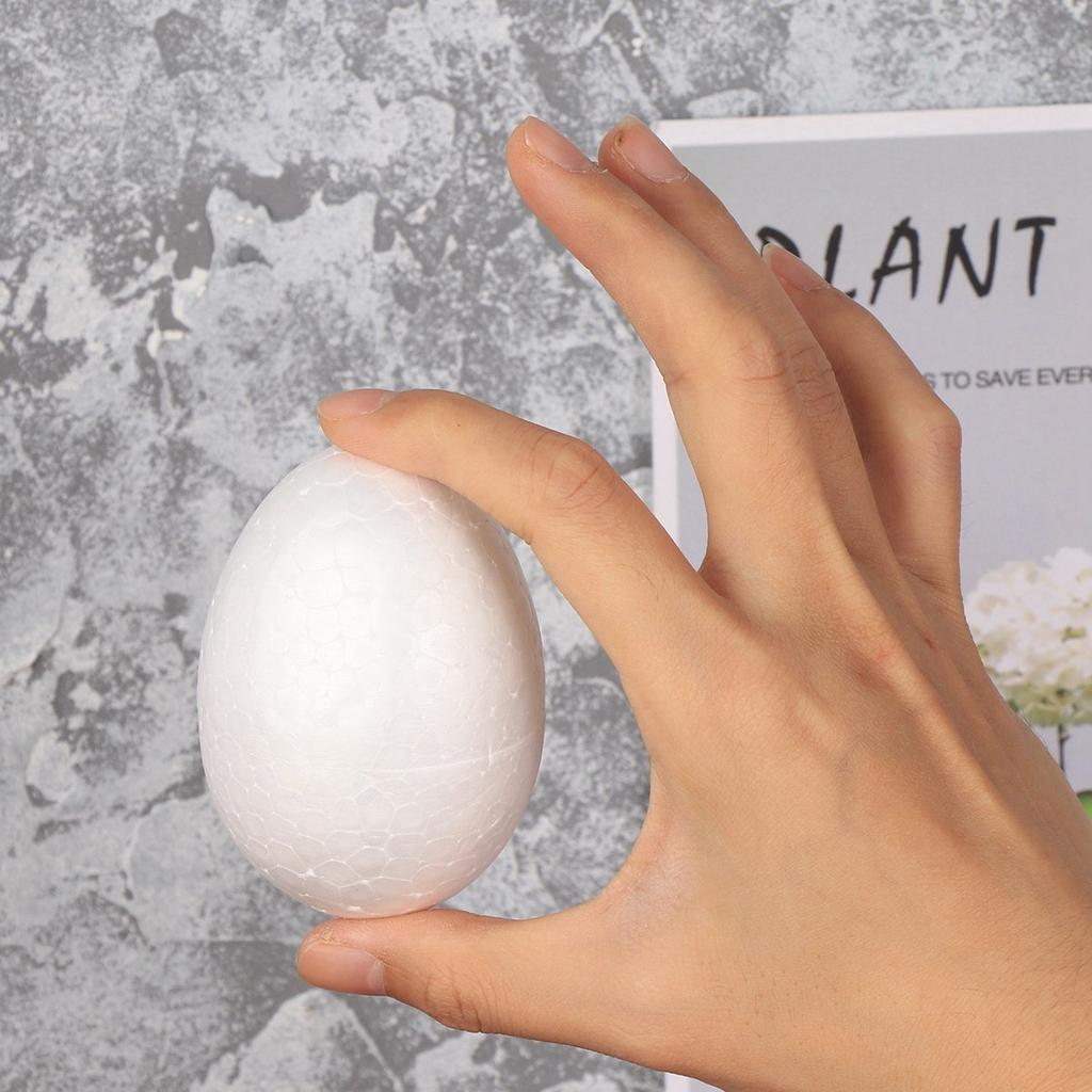 8cm 10pcs DIY Painting Easter Eggs White Craft Balls Foam Egg Coloring Craft Kit For Easter Theme Party Kids Favors Handmade