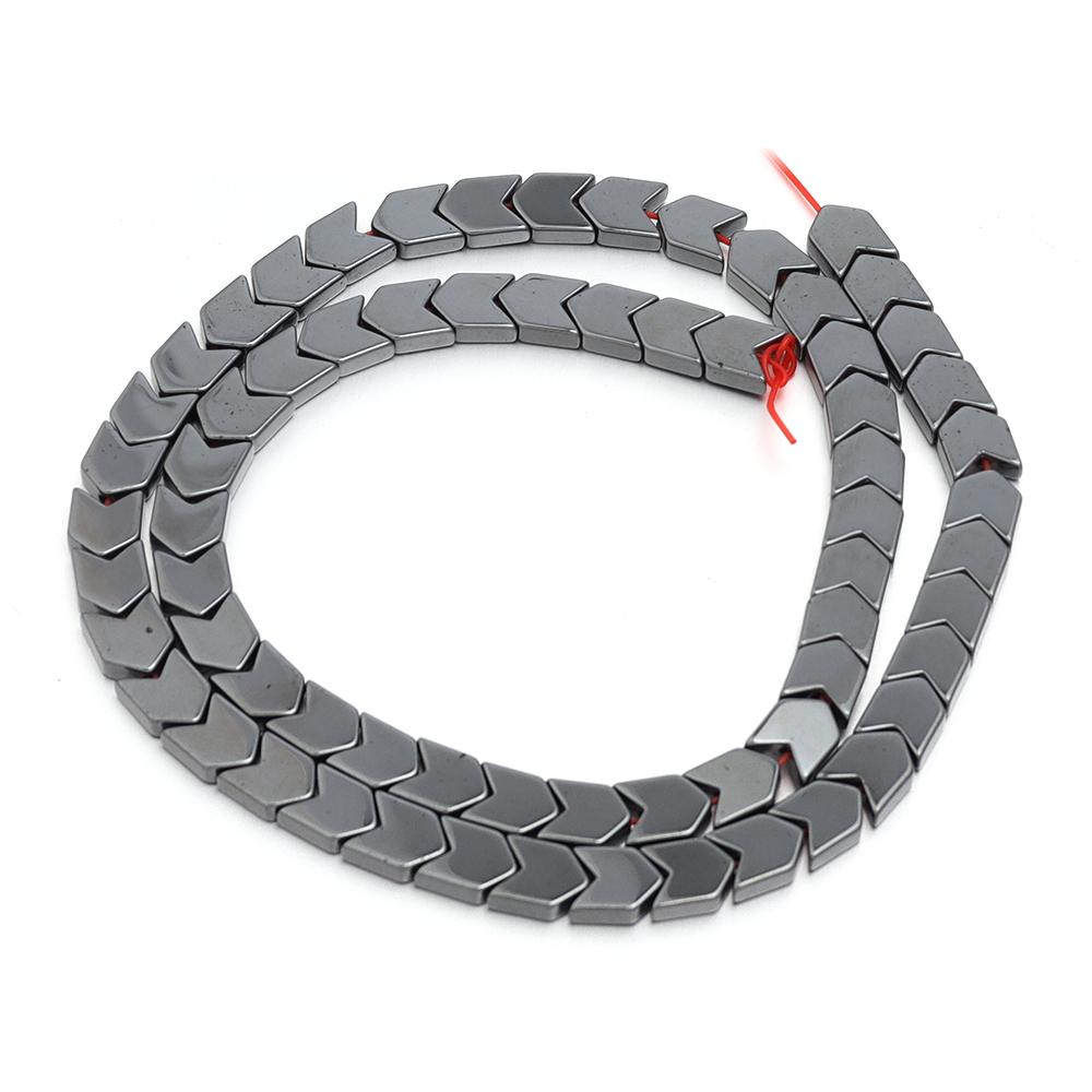 1 Strand  V-shaped Black Hematite Beads Natural Stone Beads Charm For Jewelry Making DIY Bracelet Necklace Handmade Accessories