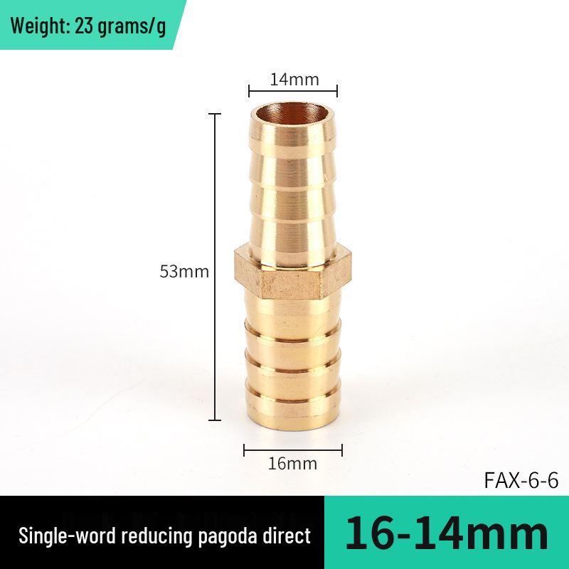 Brass L-Shaped Reducing Pagoda Plug, 4mm-19mm Conversion Hose Fitting