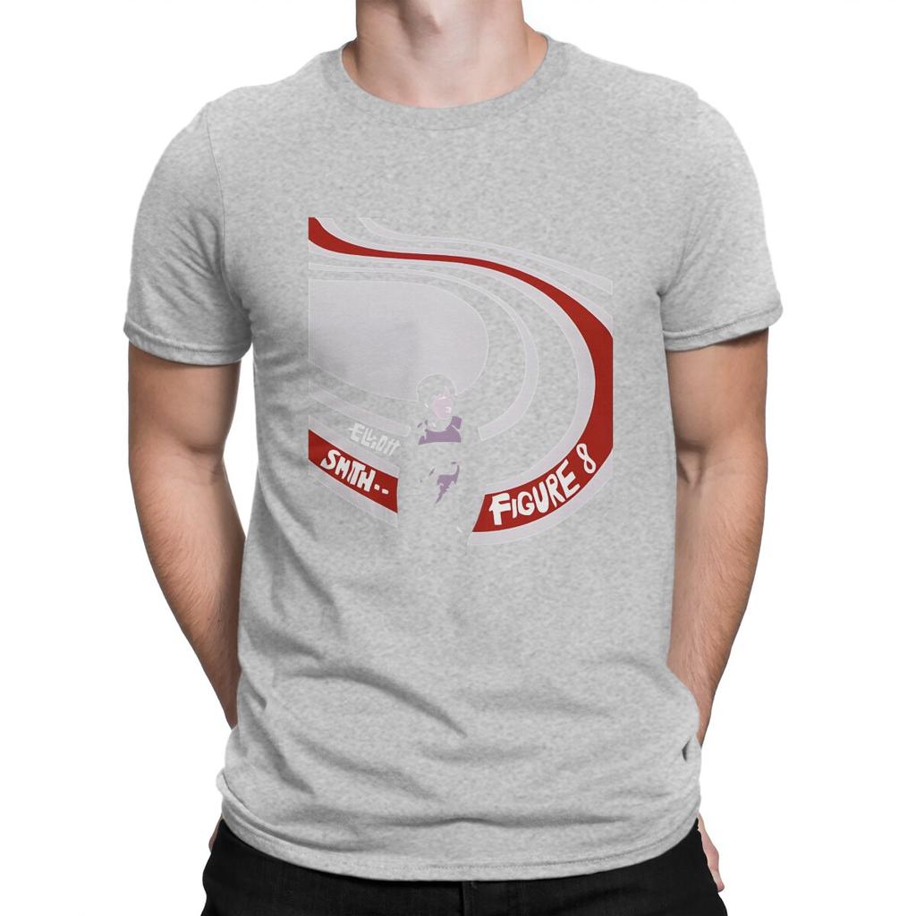 Figure Eight Men T Shirts Elliott Smith Leisure Tee Shirt Short Sleeve Round Collar T-Shirts Cotton 4XL 5XL Clothing