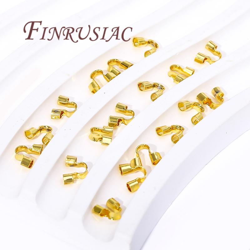 14K Gold Platinierte Drahtschutzhüllen Drahtschutz Wächter Schutzschleifen U-Form Zubehör,Verschlüsse Verbinder Für Schmuckherstellung