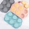 Silicone Cake Mold Pan 6 Cup Baking Tray Non-Stick Muffin Mould Cupcake Baking for Cakes Biscuit DIY Cake Kitchen Accessories