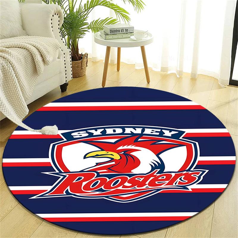 1 Stück Fußballmannschaft (23) Design Bedruckter Bereich Runder Teppich für Schlafzimmer Wohnzimmer Heimdekoration Teppiche Matte Rutschfeste Matte Teppich für das Bett