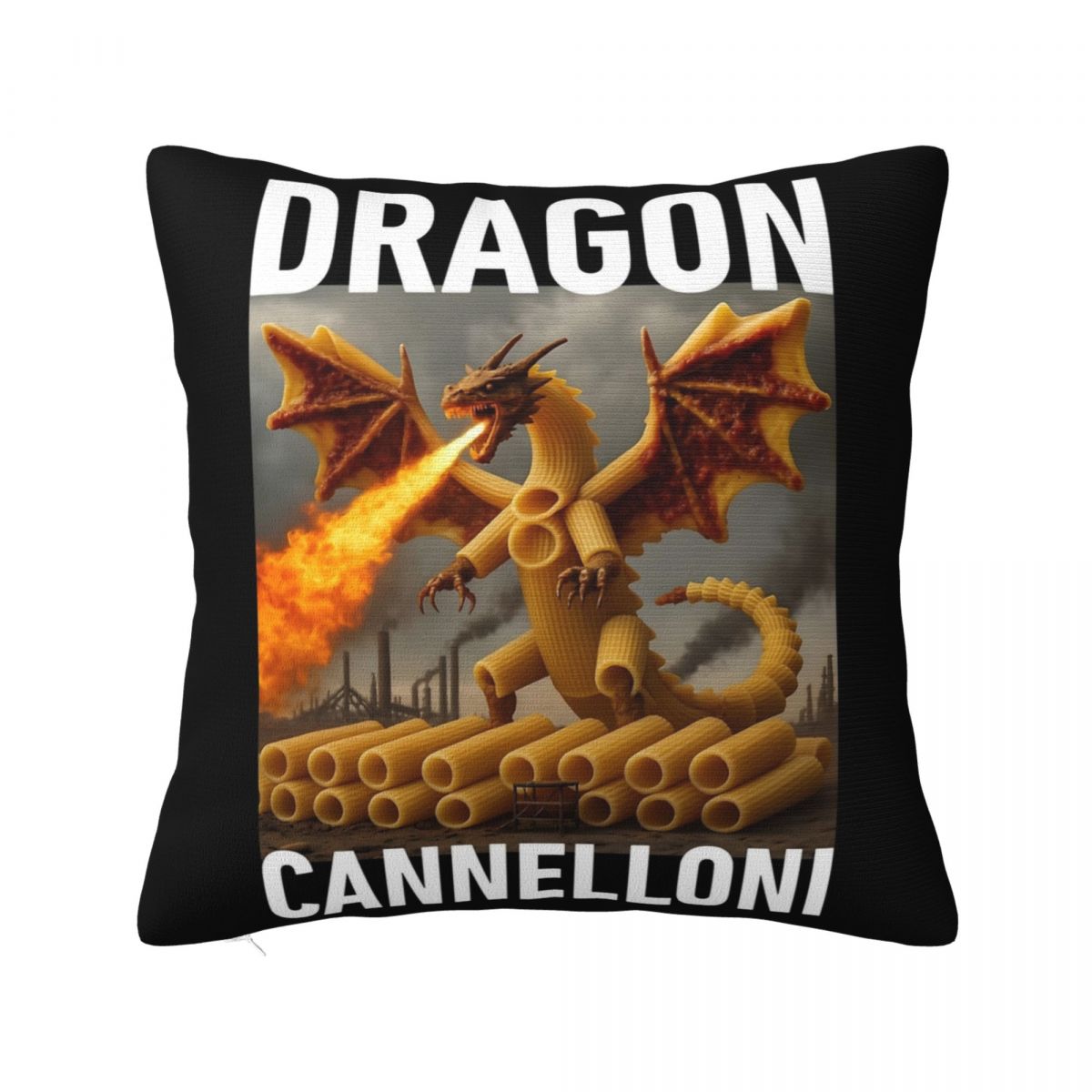 Helenal Unisex Dragon Cannelloni Dragoni Italian Brainrot Meme Pillowcase Printing Polyester Cushion Cover Gift Pillow Case Cover Seat
