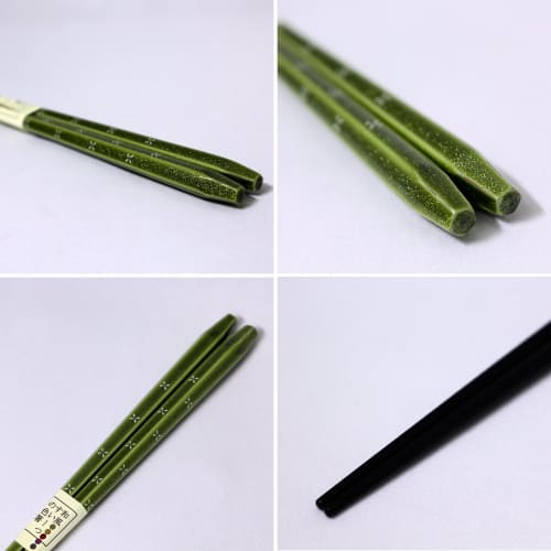 Ishida Chopsticks, Japanese Sweets, Matcha Green, Pentagonal Design, 23cm