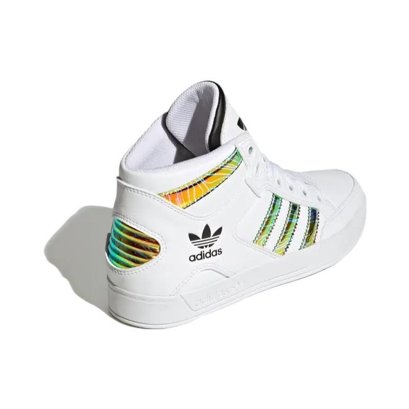 Adidas Originals Hardcourt Confortable Antidérapant Durable Mi-Haut Chaussures de Skate pour Enfants Chaussures de Skate pour Enfants Blanc HQ6757