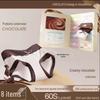 8-Piece Gift Box: Women's Seamless Breathable Mulberry Silk Mid-Rise Cream Chocolate Antibacterial Panties