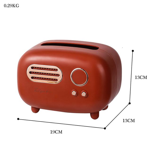 

Ретро радиомодель, коробка для салфеток, настольный держатель для бумаги, винтажный диспенсер для хранения, чехол для салфеток, органайзер, орнамент, украшение для влажных салфеток