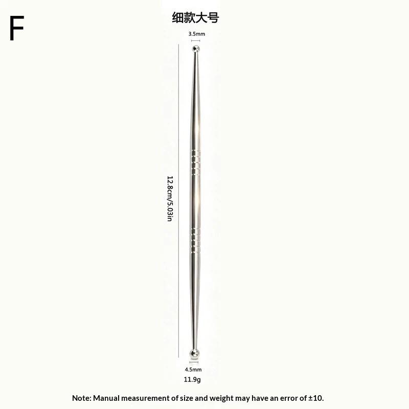 Facial Reflexology Massage Tool Stainless Steel Double Head for Acupuncture Therapy F