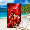 Ultra-Soft Beach Towel with Sonic Theme,Ideal for Pool - Camping, Diving - Perfect Travel Essential, Vibrant Beach Towel.