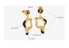 Retro Asymmetrical Enamel Titanium Steel Dangle Earrings - Exaggerated Personalized Accessories